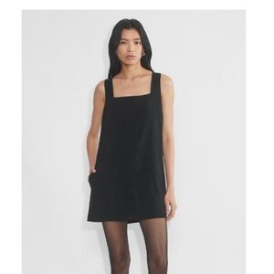 NWT Babaton Black Mini Dress Presitge Square Neck Small